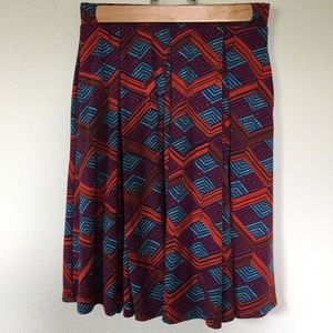LuLaRoe Madison Skirt, Bold Pattern, Size S